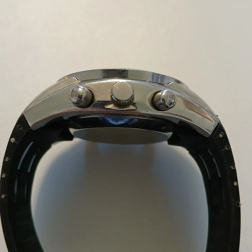 Parts/Repair Mossimo Men's Black Silver Ana-Digi Watch MM91289